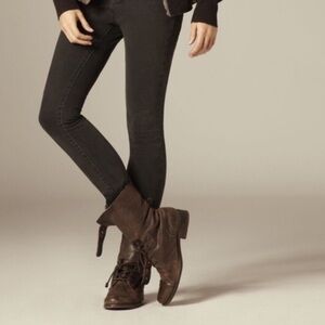 Allsaints Women’s Damisi Leather Moto Boots Brown Size 39 Motorcycle Boots